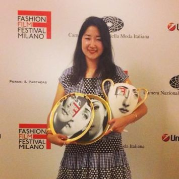 Rhie' with 3  winner of 3 Awards at the Milan Fashion Film Festival