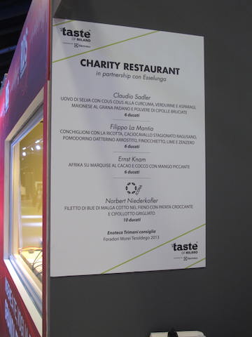 Charity Menu