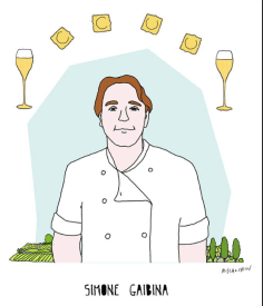 Simone Gaibina  from Trattoria di Gina Home made Franciacorta raviolo 