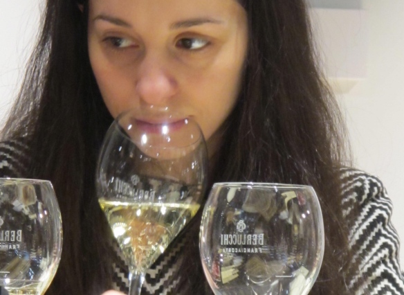 Tasting a Berlucchi Brut, one of the most recognized product of Franciacorta 