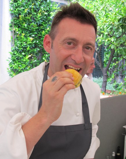 Fabrizio Albini from the legendary Cristallo Hotel in Cortina d'Ampazzo trasformed the traditional manzo all'olio into a miniburger