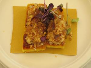 Fabio Abbastista . Crusted bread with lavarello fish